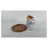 Mixed group, includes rooster water pitcher (8"),