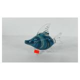 Art glass fish, 8" x 9.5"