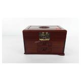 Rosewood jewelry box, 8" x 8" x 12"