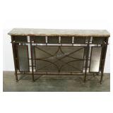 Foyer stand or use as a bar front. Mirrored with