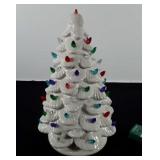 Christmas decor, light up ceramic Christmas tree,