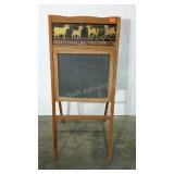 Older folding chalkboard, toddler size. 40" high.