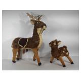 Plush reindeer,  35" and 16"