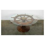 Nautical themed coffee table. Ship