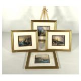 Thomas Kinkade lighthouse print collection, four,
