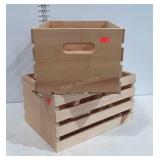 Two new Wooden Home Decorating Produce Crates