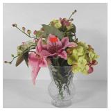 Everlasting flower arrangement in glass vase