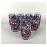 Tastee-freez souvenir glass tumblers, eight