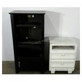 Two project pieces, white nightstand needs paint