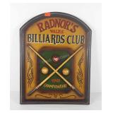 Pool room 3D wooden sign, 16x22