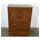 Dresser, side by side doors hide two shelves, 2