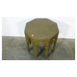 Accent table, peeling veneer as shown