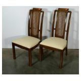 Cane backed side chairs