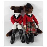 Equestrian fox hunt plush stuffed foxes