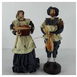 Fall decor, clothtique pilgrim couple, 14.5" and
