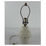 Longaberger pottery lamp, 15"