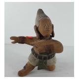 Clay Columbian style statue, 13"