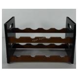 Stackable wooden wine rack, 8" x 10.5" x 17"