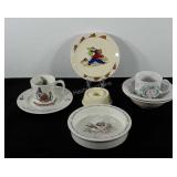 Porcelain bowls, cups and saucers, and etc,