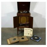 Victrola, records convey, not tested by Hash