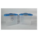 Sterilite Show Offs file storage totes, two