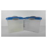 Two Sterilite Show Off file storage totes