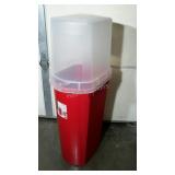 Sterilite wrapping paper roll storage container.