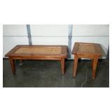 Two pieces. Coffee table and end table from World