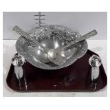 Salad Service Set, 2 pepper mills, Lenox salad