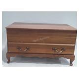 Wooden flatware chest, 17 x 12 inches