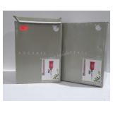 Pair of red glass wall sconces,  antique bronze