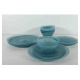Glassware, Alabaster glass dinnerware, includes