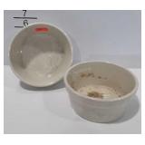 Two ceramic Pet Food Dishes