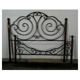 Queen size head and footboard, wood and metal,