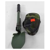 Tools, four in one folding shovel with pouch and
