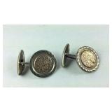 10k gold and Sterling silver cufflinks Mexico