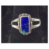 Sterling silver and Azurmalachite ring size 7