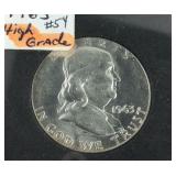 1963 Franklin half dollar