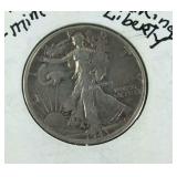 1943-S walking liberty half dollar