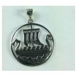 Sterling silver sailboat pendant