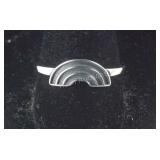 Size 10 Sterling silver ring rainbow