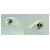Sterling silver little tree earrings