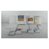 Art supplies, stretched canvases, canvas panels