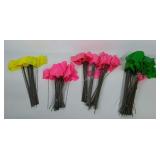 Poly neon marker flags, 21" and 15" tall