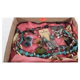 Jewelry, includes earrings, necklaces, and pins