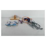 Art supplies, four hot glue guns, hot glue