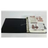 Three ring binder of rubber ink stamps