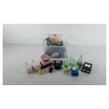 Art supplies, storage bin of hole punches