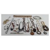 Jewelry, includes necklaces, pins, bracelet, and