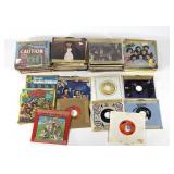 Vinyl records, large group of 45 rpms records,